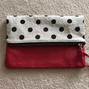 Handmade leather clutch